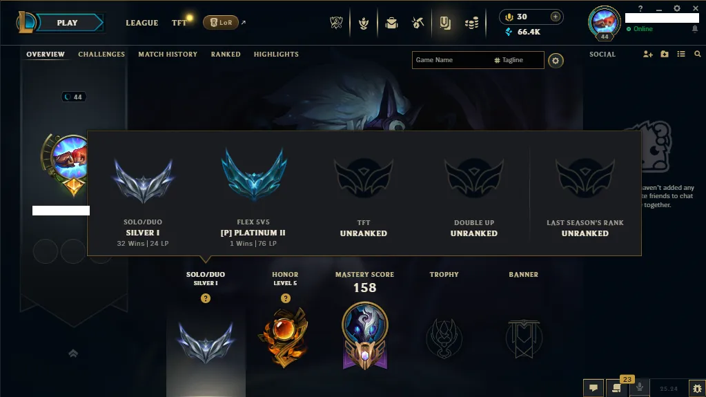 🏆NA🔥S15⭐️Silver 1 ☢️ Platinum 2 Flex🏆41 Champion 🔥11  Skins Shard🔥 Owend 6🔥66k+ BE🔥Honor 5 ✅Unverified Email🚀instant delivery